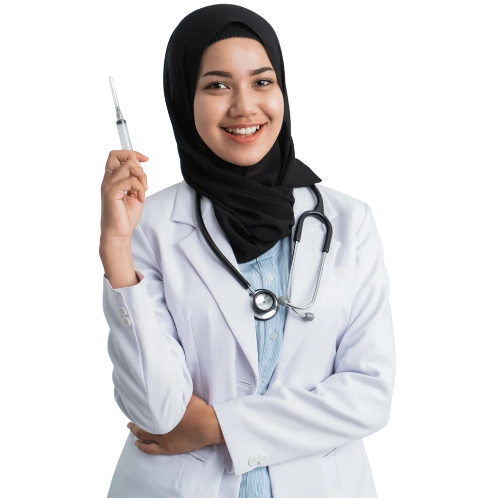mockup dokter hijab untuk CTA